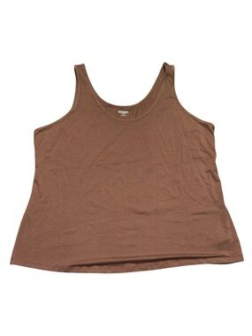 brown tank top